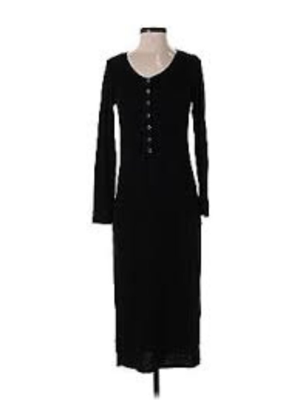 Free Press Black Cozy Lounge Maxi Dress